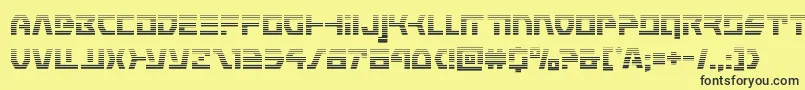 commandoverridegrad Font – Black Fonts on Yellow Background