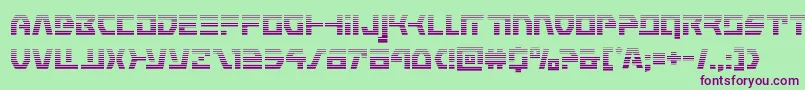 commandoverridegrad Font – Purple Fonts on Green Background