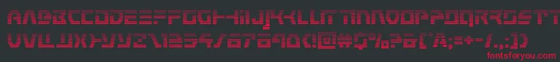 フォントcommandoverridegrad – 黒い背景に赤い文字