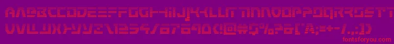 commandoverridegrad Font – Red Fonts on Purple Background