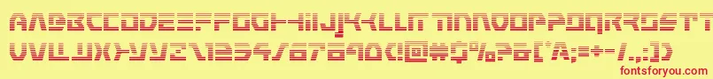 commandoverridegrad Font – Red Fonts on Yellow Background