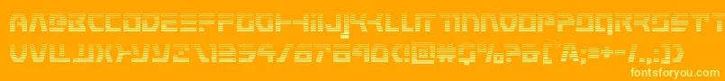 commandoverridegrad Font – Yellow Fonts on Orange Background