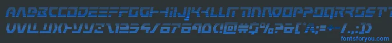 commandoverridegradital Font – Blue Fonts on Black Background