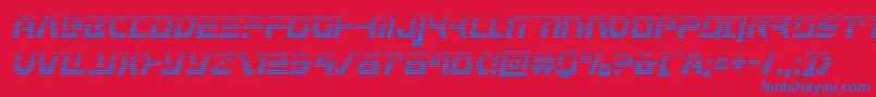 commandoverridegradital Font – Blue Fonts on Red Background