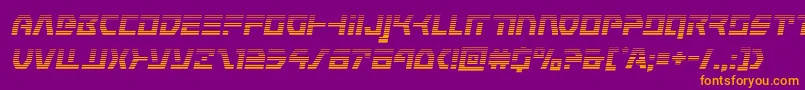 commandoverridegradital Font – Orange Fonts on Purple Background