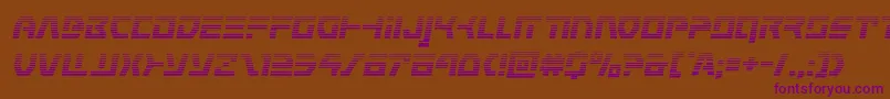 commandoverridegradital Font – Purple Fonts on Brown Background