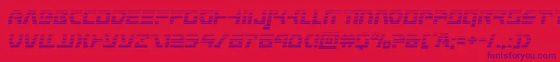 commandoverridegradital Font – Purple Fonts on Red Background