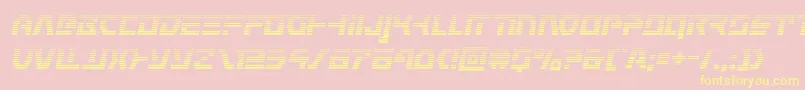 commandoverridegradital Font – Yellow Fonts on Pink Background