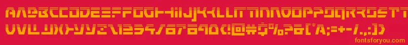 commandoverridehalf Font – Orange Fonts on Red Background