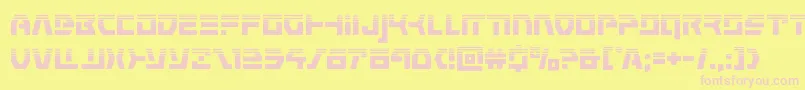 commandoverridehalf Font – Pink Fonts on Yellow Background
