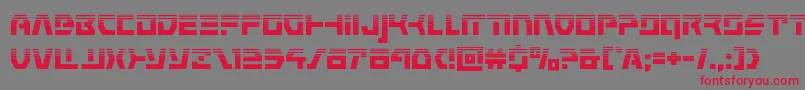 commandoverridehalf Font – Red Fonts on Gray Background