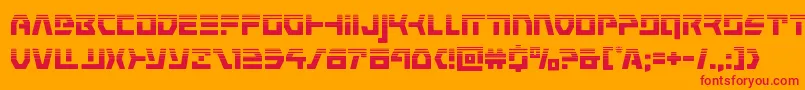 フォントcommandoverridehalf – オレンジの背景に赤い文字