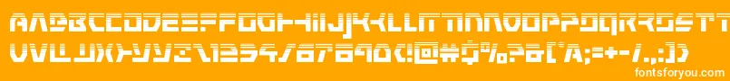 commandoverridehalf Font – White Fonts on Orange Background