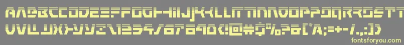 commandoverridehalf Font – Yellow Fonts on Gray Background