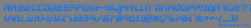 Шрифт commandoverridehalfital – синие шрифты на сером фоне