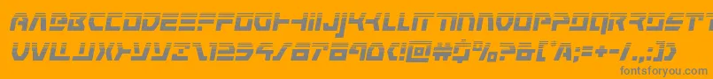 commandoverridehalfital Font – Gray Fonts on Orange Background