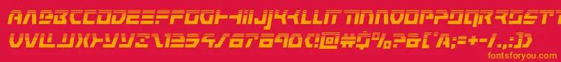 commandoverridehalfital Font – Orange Fonts on Red Background
