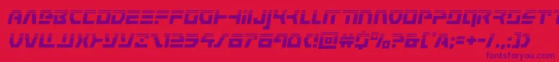 commandoverridehalfital Font – Purple Fonts on Red Background