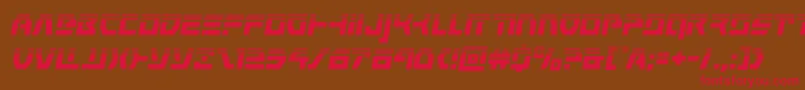 commandoverridehalfital Font – Red Fonts on Brown Background