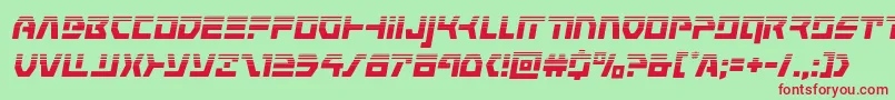commandoverridehalfital Font – Red Fonts on Green Background