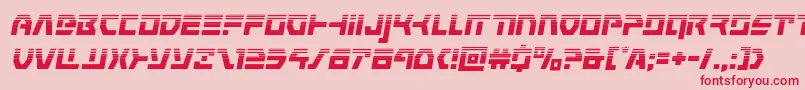 commandoverridehalfital Font – Red Fonts on Pink Background