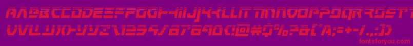 commandoverridehalfital Font – Red Fonts on Purple Background