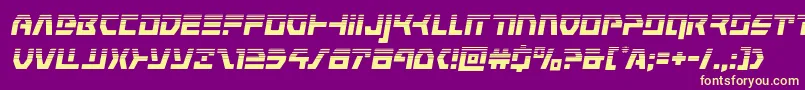 commandoverridehalfital Font – Yellow Fonts on Purple Background