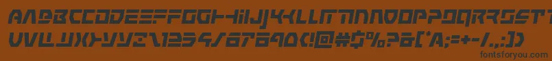 commandoverrideital Font – Black Fonts on Brown Background