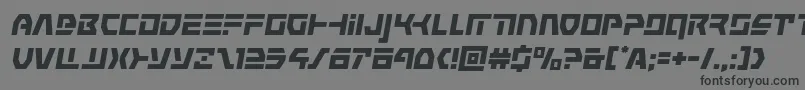commandoverrideital-Schriftart – Schwarze Schriften auf grauem Hintergrund