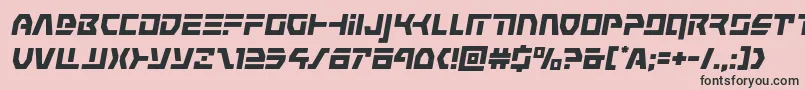 Шрифт commandoverrideital – чёрные шрифты на розовом фоне