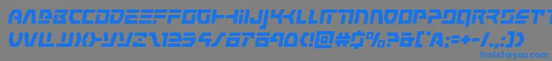 commandoverrideital Font – Blue Fonts on Gray Background