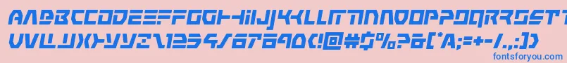 commandoverrideital Font – Blue Fonts on Pink Background