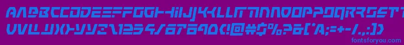 Шрифт commandoverrideital – синие шрифты на фиолетовом фоне