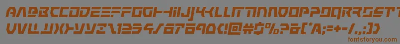 commandoverrideital-fontti – ruskeat fontit harmaalla taustalla