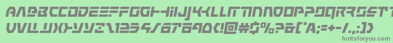 commandoverrideital Font – Gray Fonts on Green Background