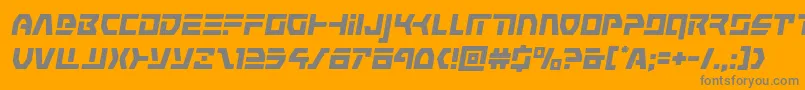 フォントcommandoverrideital – オレンジの背景に灰色の文字