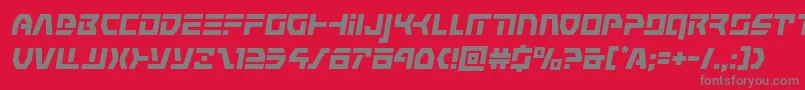 commandoverrideital Font – Gray Fonts on Red Background