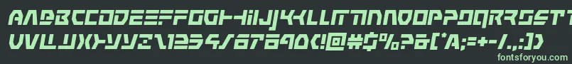 Шрифт commandoverrideital – зелёные шрифты на чёрном фоне