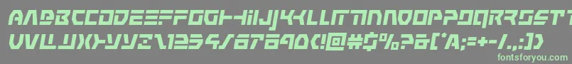 commandoverrideital Font – Green Fonts on Gray Background
