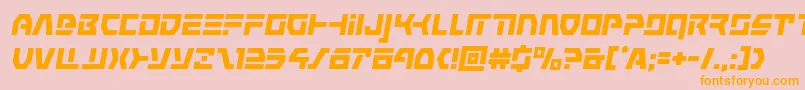 commandoverrideital Font – Orange Fonts on Pink Background