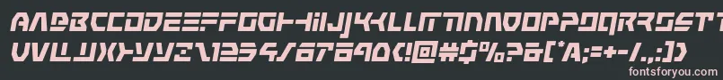 Шрифт commandoverrideital – розовые шрифты на чёрном фоне