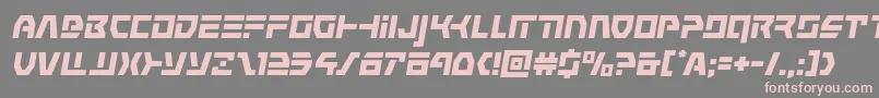 commandoverrideital-fontti – vaaleanpunaiset fontit harmaalla taustalla