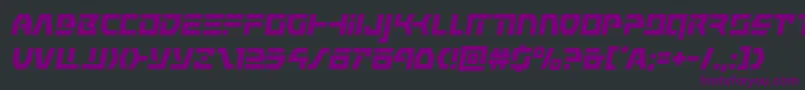 Шрифт commandoverrideital – фиолетовые шрифты на чёрном фоне