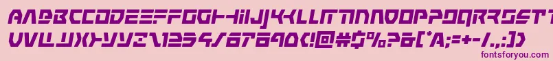 Шрифт commandoverrideital – фиолетовые шрифты на розовом фоне