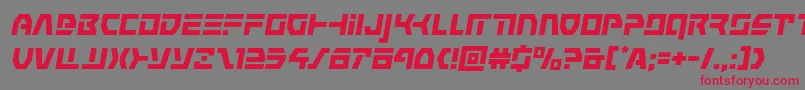 commandoverrideital Font – Red Fonts on Gray Background