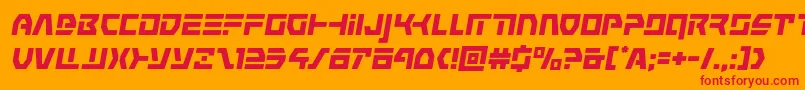 commandoverrideital Font – Red Fonts on Orange Background