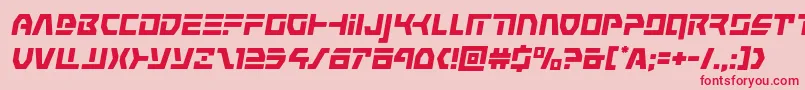 commandoverrideital Font – Red Fonts on Pink Background