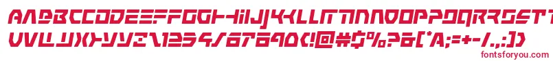 commandoverrideital Font – Red Fonts on White Background