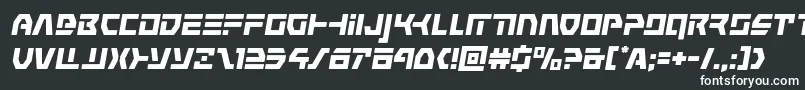 commandoverrideital Font – White Fonts on Black Background