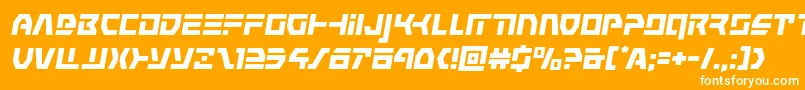Шрифт commandoverrideital – белые шрифты на оранжевом фоне